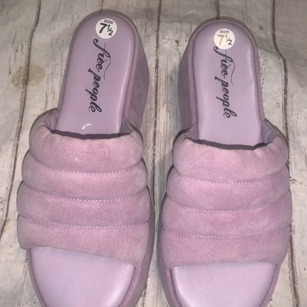 Free People Almost Paradise purple platform sandals 7.5 - Picture 10 of 10